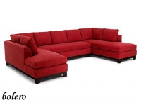 Червен диван с два ъгъла